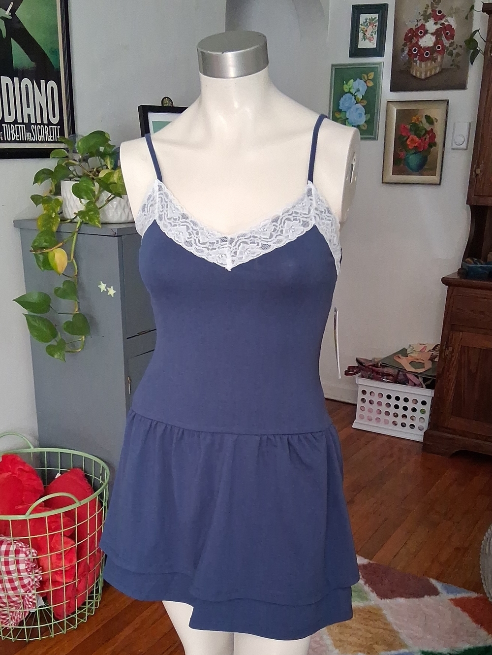 No Boundariws Tiered Mini Dress, Navy, Size Small, NWTs!